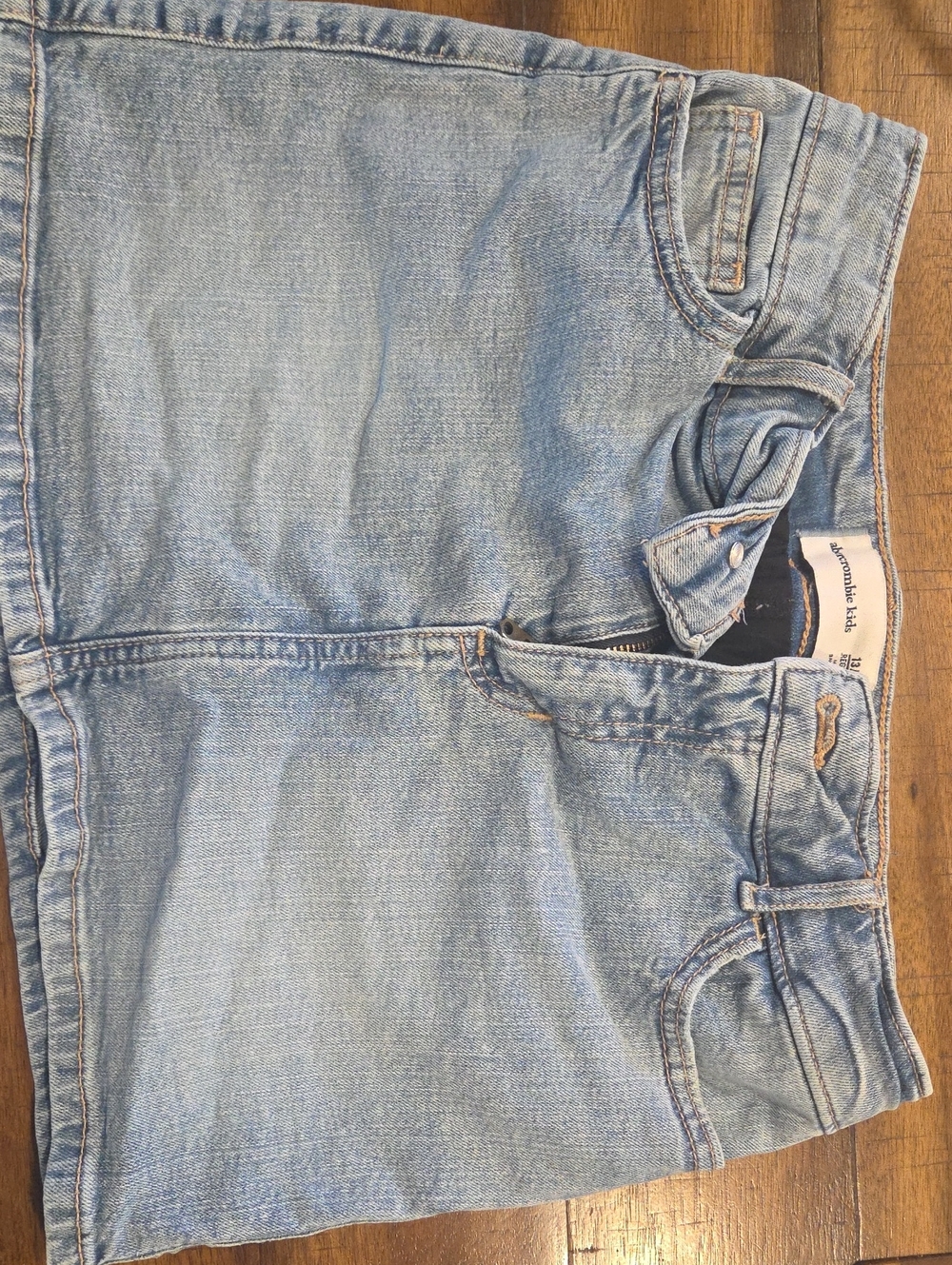 Abercrombie Kids Light Blue Denim Mini Skirt
